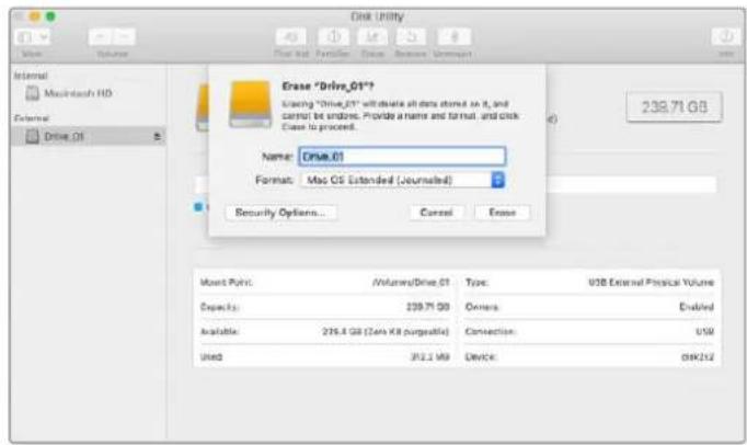 Blackmagic Design Video Assist - Bir Mac bilgisayarda SD kartlarin hazirlanmasi - 1