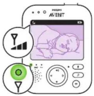 PHILIPS Avent SCD843 - Ligar a unidade dos pais e a unidade do bebé - 6