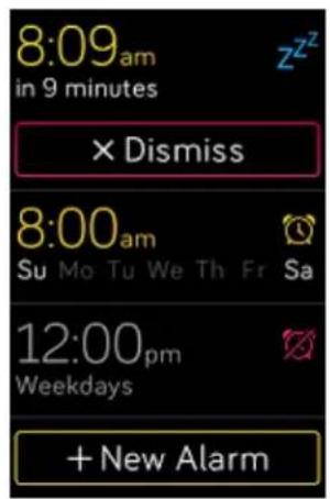 FITBIT Versa Lite - Arrêt ou répétition d'une alarmé - 1