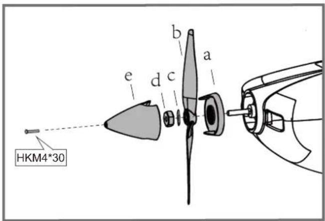 FMS Extra 330 - Install the propeller and spinner - 1