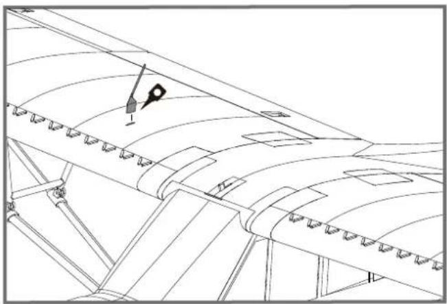 FMS PA18 Super Cub - Montage der Antenne - 1