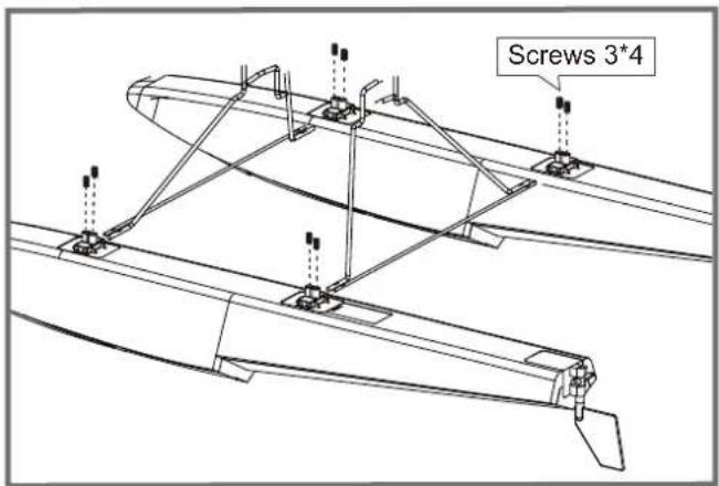 FMS PA18 Super Cub - Float installation - 1