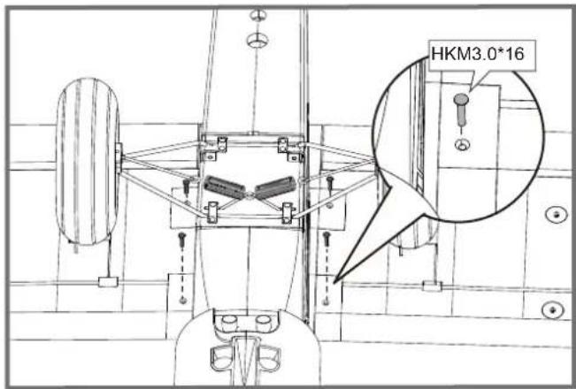 FMS PA18 Super Cub - Wing installation - 2