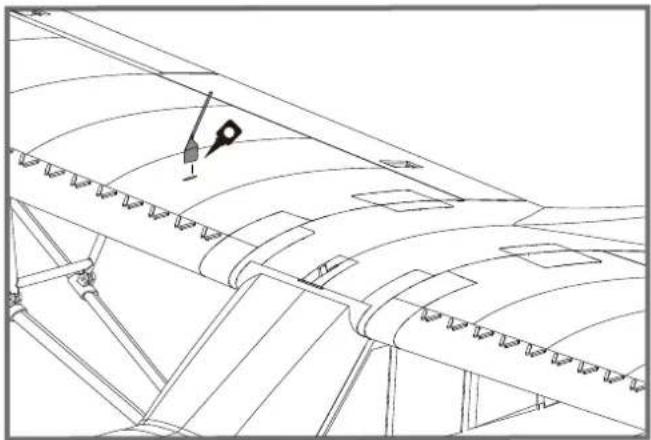 FMS PA18 Super Cub - Antenna installation - 2