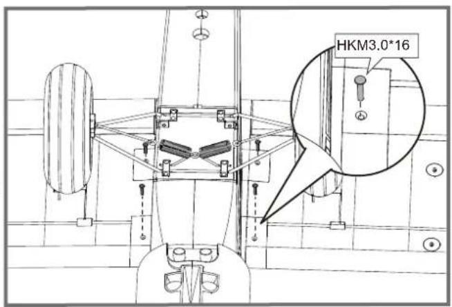 FMS PA18 Super Cub - Montage du train principal - 4