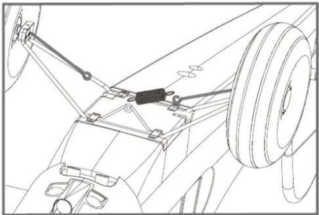 FMS PA18 Super Cub - Landing gear assembly - 2