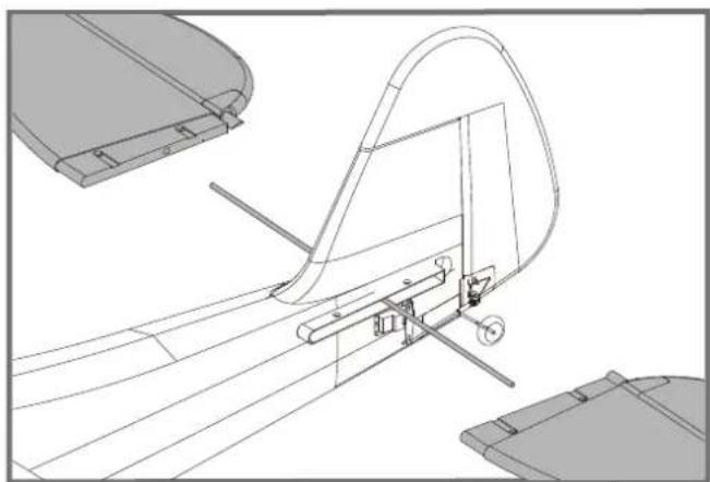 FMS PA18 Super Cub - Montage du stabilisateur horizontal - 1