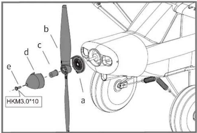 FMS PA18 Super Cub - Propeller installation - 1