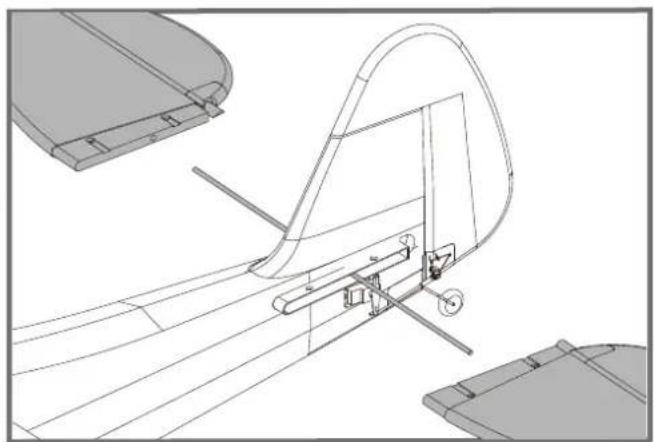 FMS PA18 Super Cub - Horizontal stabilizer installation - 1