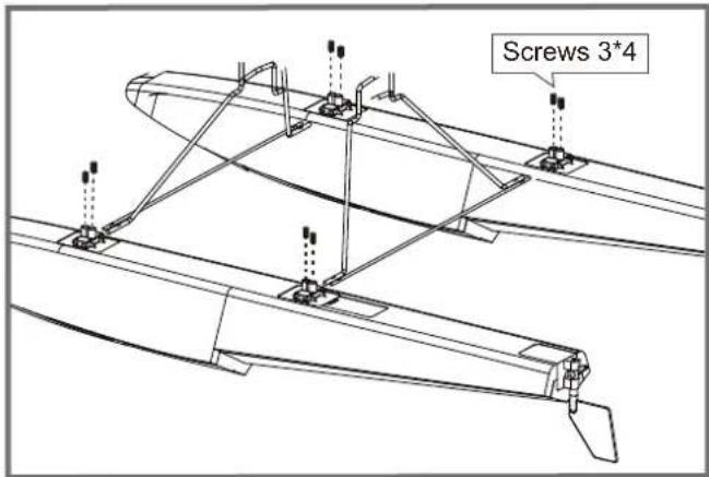 FMS PA18 Super Cub - Montage der Schwimmer - 1