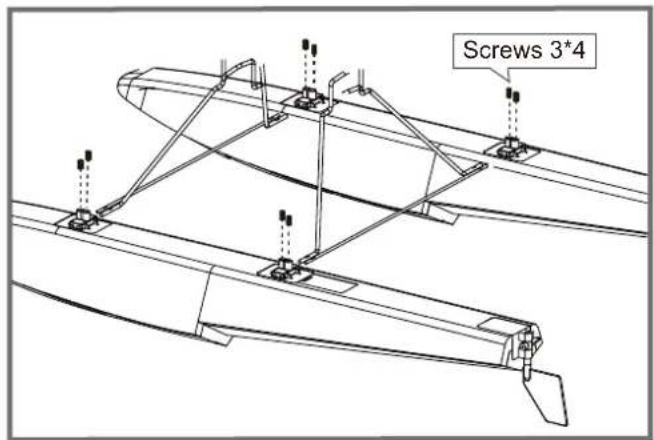 FMS PA18 Super Cub - Montage des flotteurs - 1