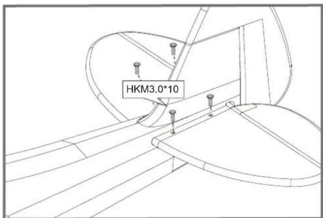 FMS PA18 Super Cub - Montage du stabilisateur horizontal - 2