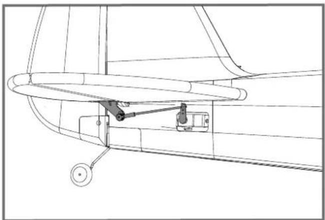FMS PA18 Super Cub - Montage der Anlenkung - 1