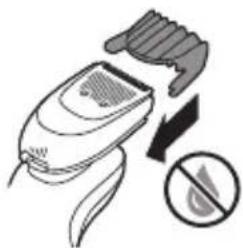 PHILIPS Series 6000 S6640 - Limpieza del accesorio perfilador de barba - 6
