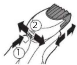 PHILIPS Series 6000 S6640 - Uso del accesorio perfilador de barba con peine (solo modelos específicos) - 3