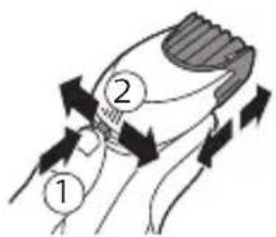 PHILIPS Series 6000 S6640 - Using the beard styler attachment with comb (specific types only) - 2