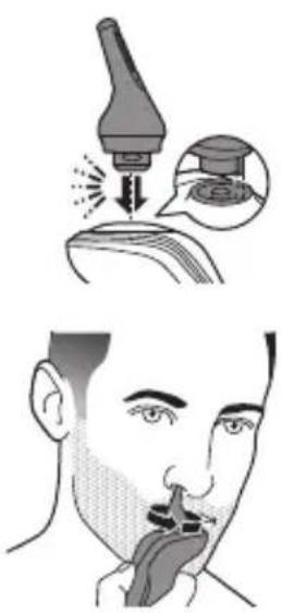 PHILIPS Series 6000 S6640 - Using the nose/ear trimmer attachment (specific types only) - 1