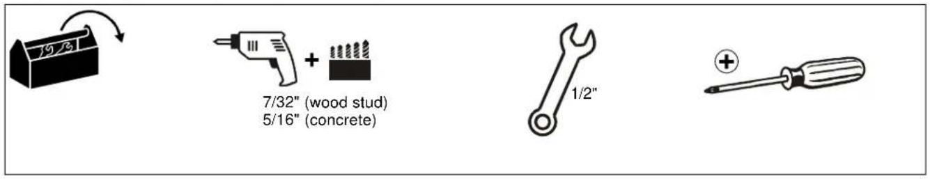 Chief LPK1 - TOOLS REQUIRED FOR INSTALLATION - 1