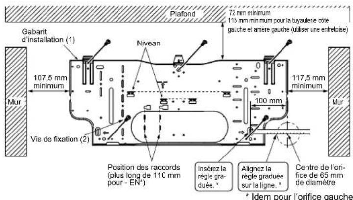MITSUBISHI MSZSF25VE3E1 - 2-2. PERCEMENT D'UNE OUVERTURE MURALE - 2