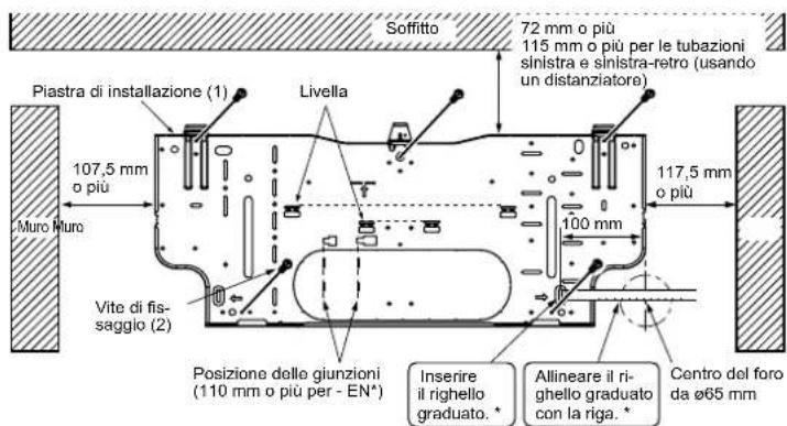 MITSUBISHI MSZSF25VE3E1 - 2-2. ESECUZIONE DEI FORI SUL MURO - 2