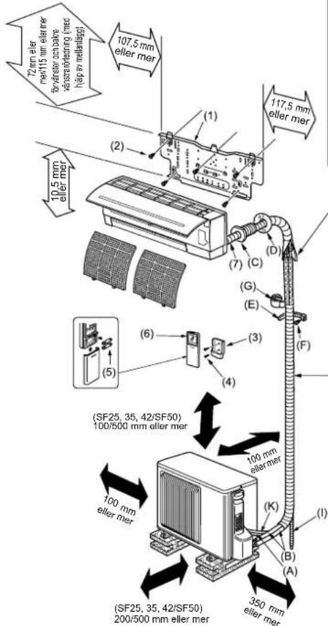 MITSUBISHI MSZSF25VE3E1 - DELAR SOM SKALL TILLHANDAHALLAS LOKALT - 1