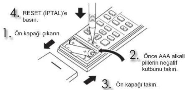MITSUBISHI MSZAP50VGE1 - Uzaktan kumanda pillerini takma - 1