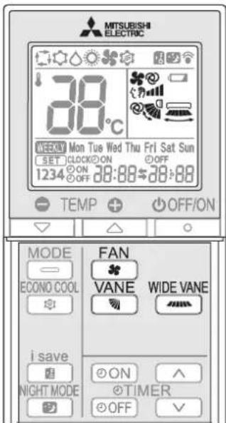 MITSUBISHI MSZAP50VGE1 - REGLAGE DE LA VITESSE DU VENTILATEUR ET DE LA DIRECTION DU FLUX D'AIR - 1