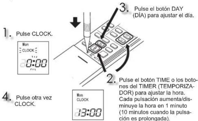 MITSUBISHI MSZAP50VGE1 - Ajuste de la hora actual - 1