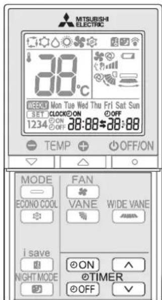 MITSUBISHI MSZAP50VGE1 - ZAMANLAYICICALISMASI (ACIK/KAPALIZAMANLAYIC) - 1