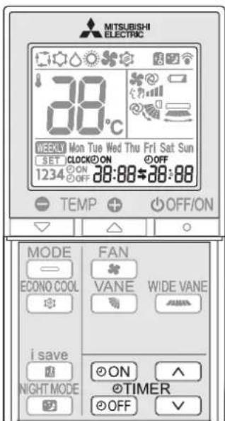 MITSUBISHI MSZAP35VG - TIMERWERKING (ON/OFF-TIMER) - 1