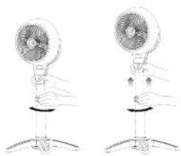 Vornado Energy Smart 5303DC - Nastaveni vysky (pouze mods 6803DC) - 1