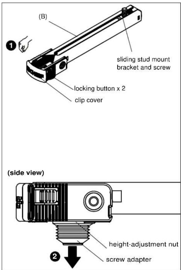 Chief SLBU - Remove Screw Adapters from SLBU/SLMU Legs - 1