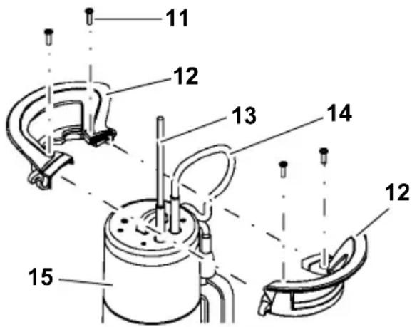 METABO TPS 14000 S Combi - Συναρμολόγηση χειρολαβής / κρίκου ανάρτησης - 1