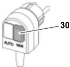 METABO TPS 14000 S Combi - Sukna sietfiltru iestatit pozicijă "Augša" (tikai tira udens suknešanai) - 2