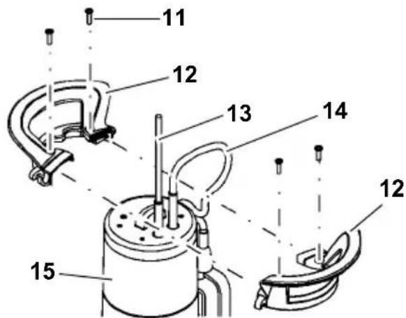 METABO TPS 14000 S Combi - Käepideme / riputusaasa monteerimine - 1