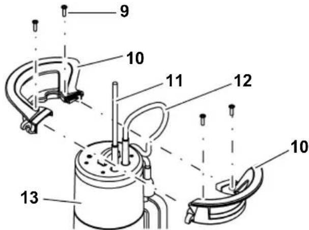 METABO PS 7500 S - Montage de la poignée / de la boucle de suspension - 1
