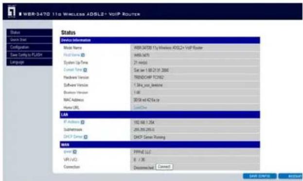 LEVELONE WBR3470A - ADSL2+ - 3