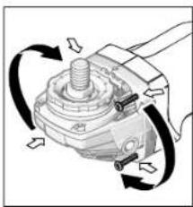 BOSCH GWS 18V125 PC - Rotirea capului angrenajului (GWS 18V-125 PC) - 1