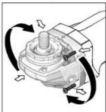 BOSCH GWS 18V125 PC - Rotazione della testata ingranaggi (GWS 18V-125 PC) - 1