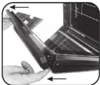 CANDY FCP886XS - REMOVALAND CLEANING OF THE GLASS DOOR - 7