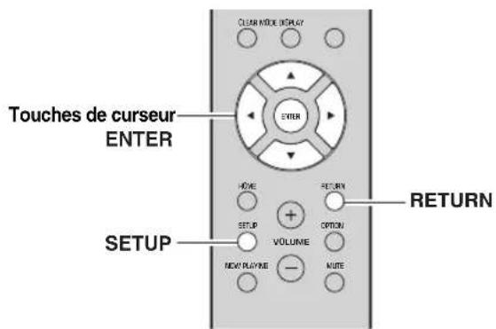 YAMAHA RN303D - Configuration des diverses fonctions (menu SETUP) - 1