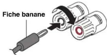 YAMAHA RN303D - Raccordement avec fiche banane (modèles pour l'Amérique du Nord, l'Australie et modèle général uniquement) - 1