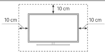 SAMSUNG QE55Q70RAT - Sorg for correkt ventilation til dit tv - 1