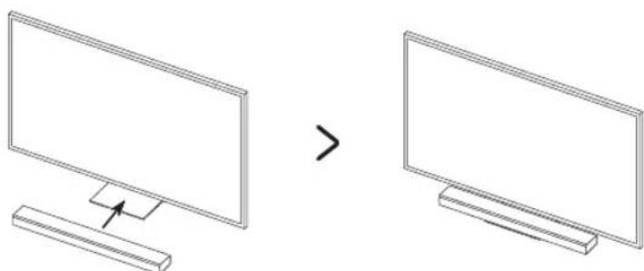 SAMSUNG QE75Q90RAT - Aänipalkin asentaminen (myydään erikseen) - 2