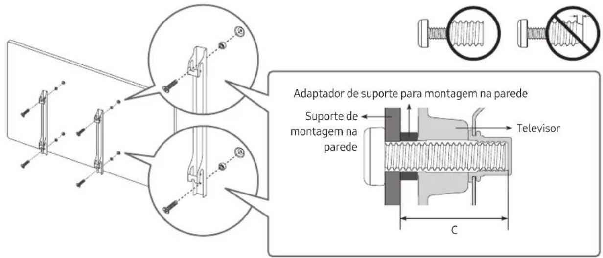 SAMSUNG QE75Q90RAT - Montagem do televisor numa parede - 2