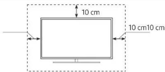 SAMSUNG QE75Q90RAT - Sikre egnet ventilasjon rundt TV-en - 1