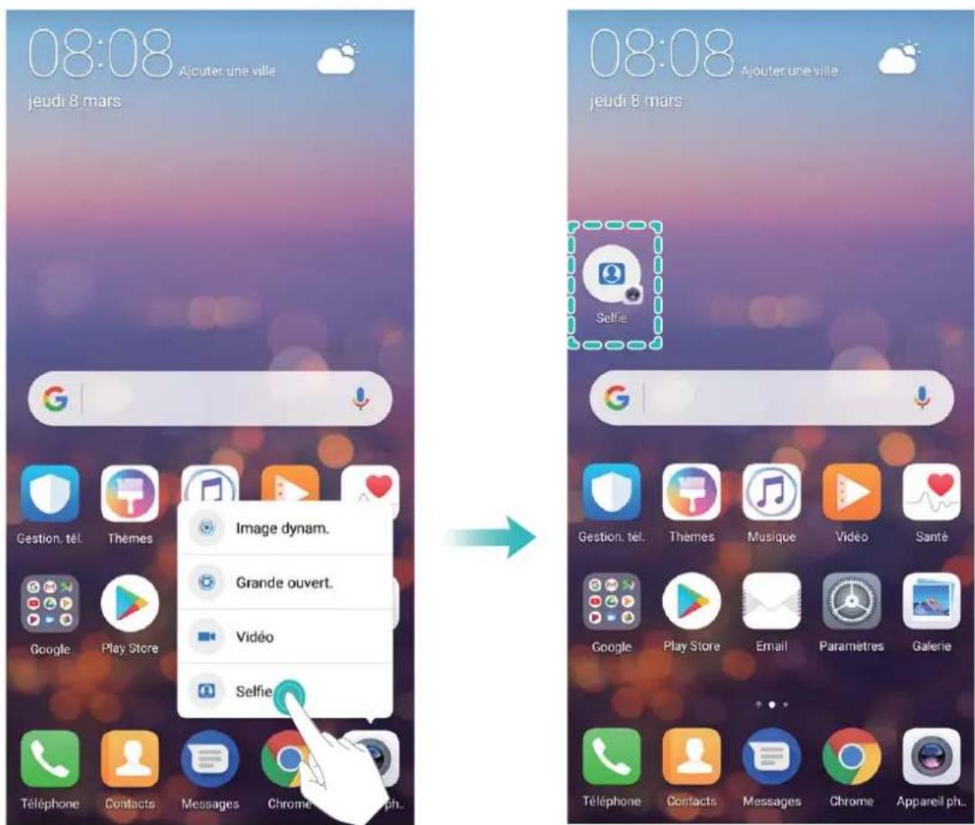 HUAWEI Mate RS Porsche design - Utiliser des raccourcis pour acceder aux fonctionnalités fréquement utilisées - 1