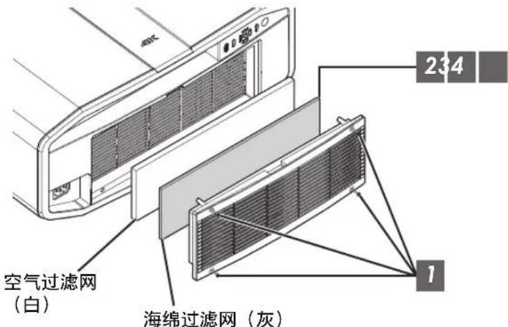 JVC DLAZ1 - 清洁和更换过滤网 - 1
