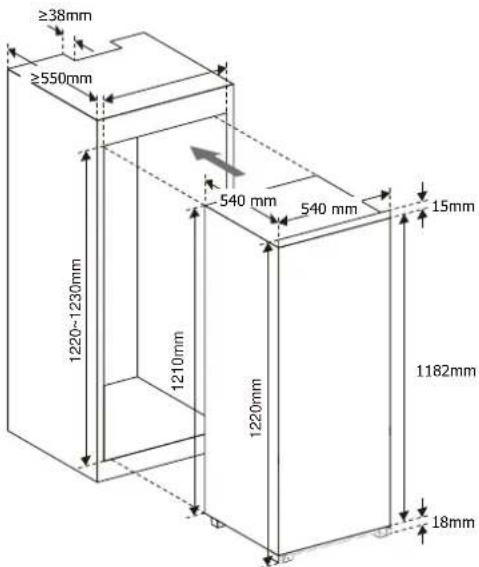 BRANDT BIL624ES - Instalar o aparelho - 1