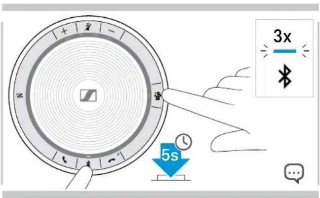 SENNHEISER SP 30+ - Effacer la liste d'appairage du speakerphone - 1